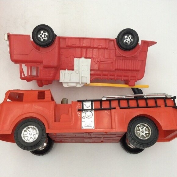 Red Plastic Paw Patrol Firefighter Marshal Chief Hat Plastic Firetrucks Lot 4 - Picture 3 of 10